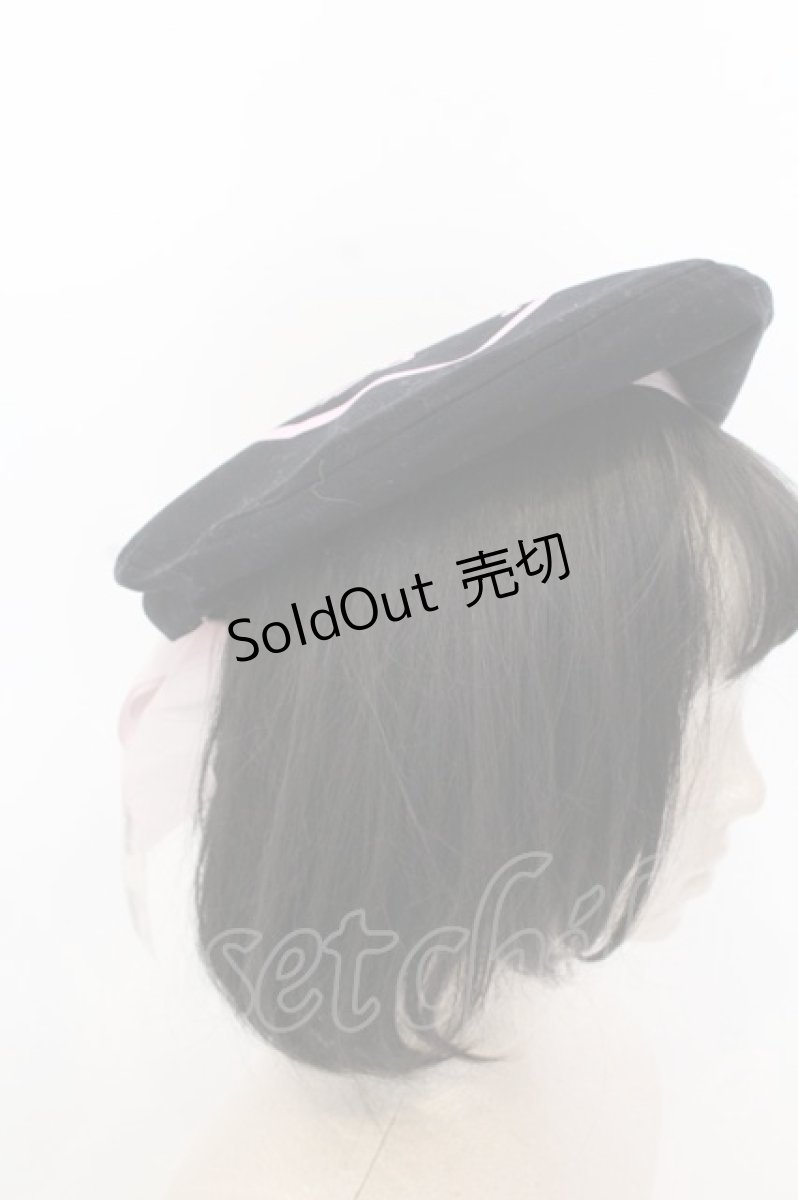 画像3: 【SALE】SUPER LOVERS / スカルマリンベレー帽  ブラック×ピンク O-25-05-30-1085-PU-AC-IG-ZT437 (3)