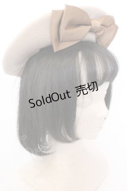 画像2: 【SALE】Maison de FLEUR / マットサテンリボンフェルトベレー  ベージュ O-25-05-30-1084-LO-AC-IG-ZT437