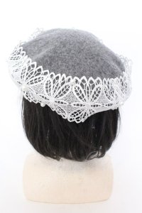 m petit by misako / TT*AMレースBベレー  グレー O-25-05-30-1077-LO-AC-IG-ZT437