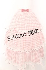 Lolime by mellfy memory / Sugar syrupギンガムチェックスカート M アカ×シロ O-25-02-28-1011-LO-SK-OW-OS