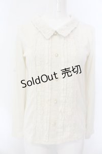 axes femme / 襟付ブラウスデザインプルオーバー M キナリ O-25-02-28-1014-AX-TO-OW-OS