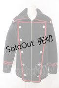 Deorart / ブレード配色ナポレオンジャケット M ブラック×レッド O-25-02-28-1015-PU-JA-OW-OS