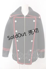 Deorart / ブレード配色ナポレオンジャケット M ブラック×レッド O-25-02-28-1015-PU-JA-OW-OS