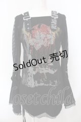 ICHIOKU / メッシュレイヤードオフショルトップス  ブラック O-25-02-28-1016-PU-TO-OW-OS