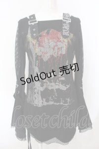 ICHIOKU / メッシュレイヤードオフショルトップス  ブラック O-25-02-28-1016-PU-TO-OW-OS