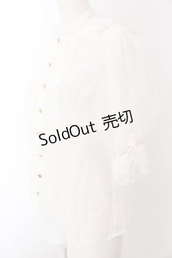 画像2: Wheat House / Wonderland Gardenシフォンブラウス L シロ O-25-02-28-1017-LO-BL-OW-OS