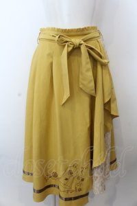 axes femme / 【美女と野獣】フリルスカート M イエロー O-25-02-28-1028-AX-SK-OW-ZT018