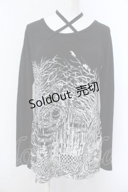 画像1: ALGONQUINS / キャッスルptカットソー F ブラック O-25-02-28-1029-AL-TO-OW-OS