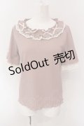 axes femme / リボン×レース×フリルプルオーバー F ピンク O-25-02-28-058-AX-TO-OW-OS