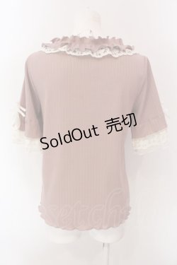 画像4: axes femme / リボン×レース×フリルプルオーバー F ピンク O-25-02-28-058-AX-TO-OW-OS