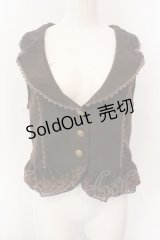 axes femme / 裾刺繍ベスト M ブラウン O-25-02-28-059-AX-TO-OW-OS