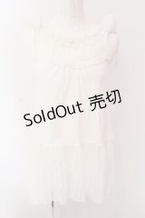 axes femme / 肩リボンロングインナー F シロ O-25-02-28-060-AX-TO-OW-OS