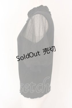 画像3: axes femme / ビジュー付チュール袖トップス F クロ O-25-02-28-066-AX-TO-OW-OS