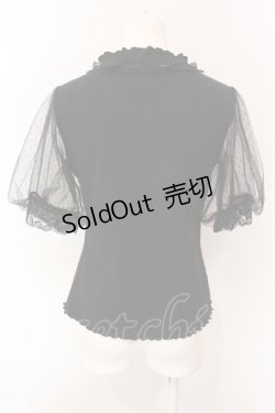 画像4: axes femme / ビジュー付チュール袖トップス F クロ O-25-02-28-066-AX-TO-OW-OS
