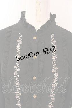 画像2: axes femme / 薔薇刺繍ブラウス風プルオーバー F クロ O-25-02-28-068-AX-TO-OW-OS