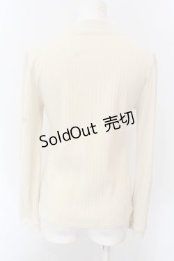 画像3: axes femme / パール付きリブニット M キナリ O-25-02-28-069-AX-TO-OW-OS