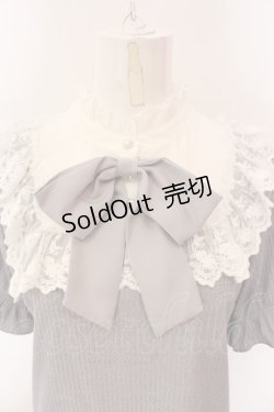 画像2: axes femme / リボンブローチ付リブプルオーバー F ブルーグレー O-25-02-28-074-AX-TO-OW-OS