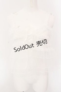 画像1: axes femme / フリルチュールビスチェ F シロ O-25-02-28-075-AX-TO-OW-OS