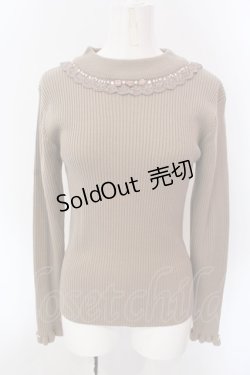 画像1: axes femme / バラボトルネックリブニットプルオーバー M モカ O-25-02-28-077-AX-TO-OW-OS