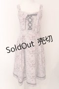 axes femme / ロマンティックローズ柄ジャンパースカート F ピンク O-25-02-28-080-AX-OP-OW-OS