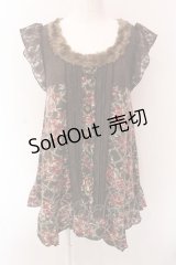 axes femme / 起毛ローズ柄チュニック M ブラウン O-25-02-28-082-AX-TO-OW-OS