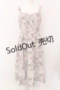 axes femme / 花総柄ビスチェラインジャンスカ F ピンク O-25-02-28-084-AX-OP-OW-OS