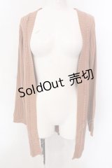 axes femme / テレコトッパーカーディガン M オレンジ O-25-02-28-011-AX-TO-IG-OS