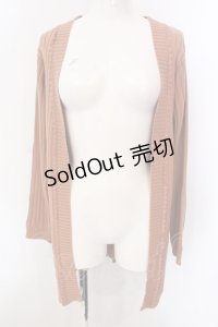 axes femme / テレコトッパーカーディガン M オレンジ O-25-02-28-011-AX-TO-IG-OS