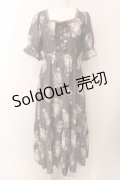 axes femme / ミルフィーユローズ柄ワンピース M ブラウン O-25-02-28-088-AX-OP-OW-OS