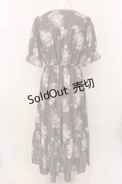 画像4: axes femme / ミルフィーユローズ柄ワンピース M ブラウン O-25-02-28-088-AX-OP-OW-OS