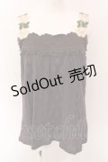 axes femme / フラワーモチーフ使いキャミ M パープル×ブラウン O-25-02-28-090-AX-TO-OW-OS