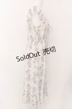 画像3: axes femme / パピヨンローズ柄編上ワンピース F キナリ O-25-02-28-091-AX-OP-OW-OS