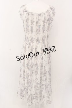 画像4: axes femme / パピヨンローズ柄編上ワンピース F キナリ O-25-02-28-091-AX-OP-OW-OS