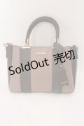 axes femme / タグチャーム付き配色バッグ  ピンク×ブラウン O-25-02-28-099-AX-BG-OW-OS