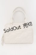 axes femme / モチーフキルティングボストン  キナリ O-25-02-28-102-AX-BG-OW-OS