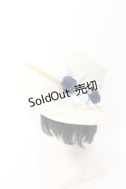 画像1: axes femme / 巻き薔薇レース雑材カンカン帽 57ｃｎ キナリ O-25-02-28-108-AX-AC-OW-OS