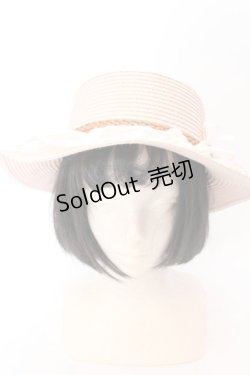 画像2: axes femme / 巻き薔薇レース雑材カンカン帽 57ｃｍ ピンク O-25-02-28-109-AX-AC-OW-OS