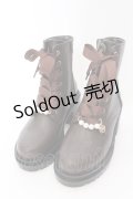 axes femme / パールチャーム付ミドルブーツ S ブラウン O-25-02-28-110-AX-SH-OW-OS
