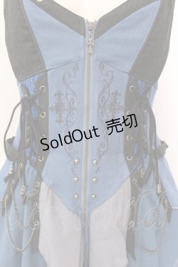 画像2: Ozz Croce / Beyond The Sacred Light ビスチェ ワンピース  ブルー×ブラック O-25-02-28-017-OO-OP-IG-OS