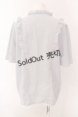 画像3: axes femme / ギャザーデザインフレア袖ブラウス L ブルー O-25-02-28-021-AX-BL-IG-OS