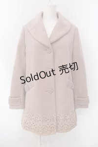 axes femme / 薔薇ボタンコート M ピンクベージュ O-25-02-28-003-AX-CO-IG-OS