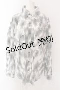 REFLEM / オーバームラ染めシャツ  ホワイト×グレー×ブラック O-25-03-06-021-PU-BL-IG-ZY