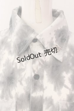 画像2: REFLEM / オーバームラ染めシャツ  ホワイト×グレー×ブラック O-25-03-06-021-PU-BL-IG-ZY