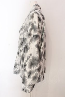 画像3: REFLEM / オーバームラ染めシャツ  ホワイト×グレー×ブラック O-25-03-06-021-PU-BL-IG-OS