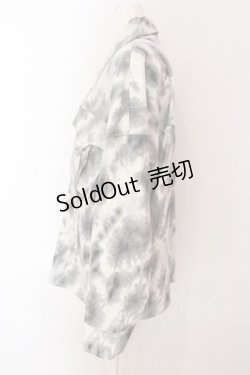 画像3: REFLEM / オーバームラ染めシャツ  ホワイト×グレー×ブラック O-25-03-06-021-PU-BL-IG-ZY