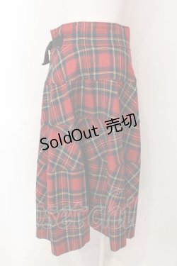 画像3: Jane Marple Dans Le Salon / タータンチェック巻きスカート M アカ O-25-03-06-023-JM-SK-IG-ZT005