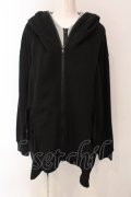 WORLD WIDE LOVE！(Rydia) / フェイクレイヤード裏起毛パーカー  ブラック×グレー O-25-03-06-025-PU-TO-IG-ZT100