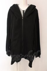 WORLD WIDE LOVE！(Rydia) / フェイクレイヤード裏起毛パーカー  ブラック×グレー O-25-03-06-025-PU-TO-IG-ZT100