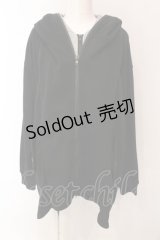 WORLD WIDE LOVE！(Rydia) / フェイクレイヤード裏起毛パーカー  ブラック×グレー O-25-03-06-025-PU-TO-IG-ZT100