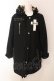 画像1: HELL CAT PUNKS / アイレットレースアップモッズコート  ブラック×裏地レッド O-25-03-06-027-PU-CO-IG-ZT-C015 (1)